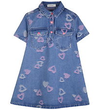 Billieblush Kjole - Denim - Denim Blue m. Hjerter