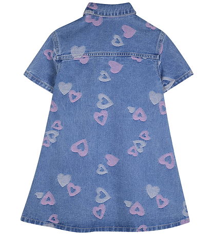 Billieblush Kjole - Denim - Denim Blue m. Hjerter