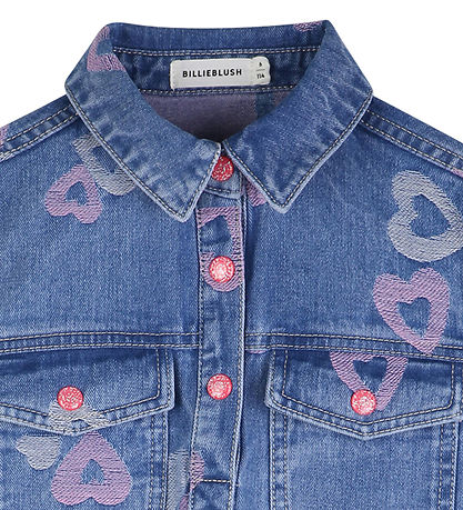 Billieblush Kjole - Denim - Denim Blue m. Hjerter