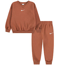 Nike Sweatsæt - Crew - Mineral Clay