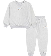 Nike Sweatsæt - Crew - Birch Heather
