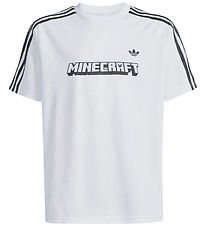 adidas Originals T-shirt - Loose - Minecraft - Hvid/Sort