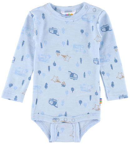 Joha Body l/æ - Uld - Lyseblå m. Camping