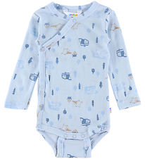 Joha Slå-om Body l/æ - Uld - Lyseblå m. Camping