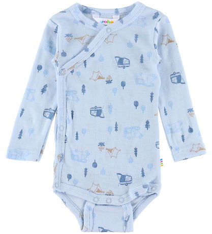 Joha Slå-om Body l/æ - Uld - Lyseblå m. Camping