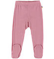 Joha Leggings m. Fødder - Uld - Pink