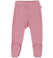 Joha Leggings m. Fødder - Uld - Pink