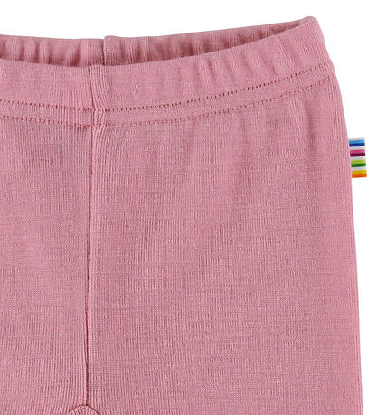 Joha Leggings m. Fødder - Uld - Pink