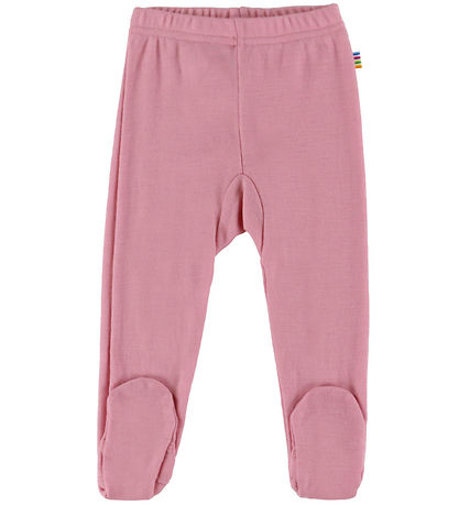 Joha Leggings m. Fødder - Uld - Pink