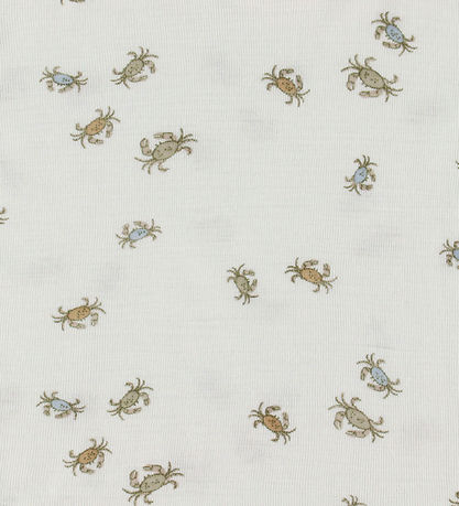 Joha T-shirt - Uld/Silke - Off White m. Krabber