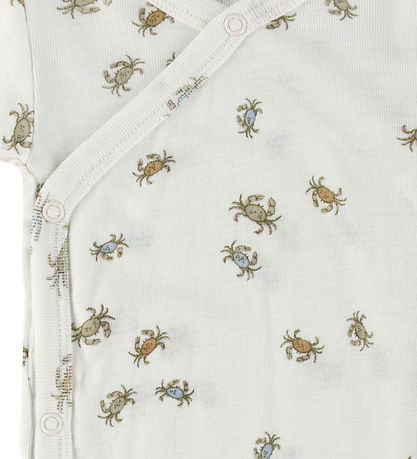 Joha Slå-om Body l/æ - Uld/Silke - Off White m. Krabber