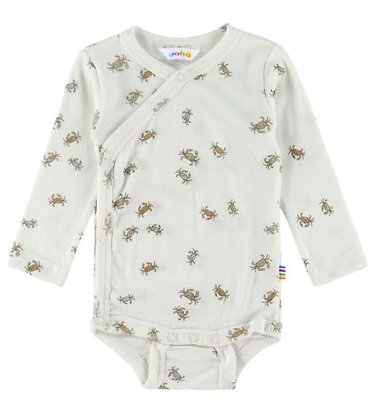Joha Slå-om Body l/æ - Uld/Silke - Off White m. Krabber