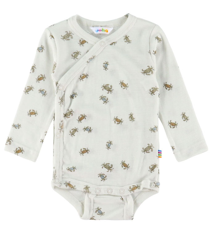 Joha Slå-om Body l/æ - Uld/Silke - Off White m. Krabber