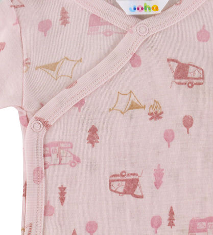 Joha Slå-om Body l/æ - Uld - Lyserød