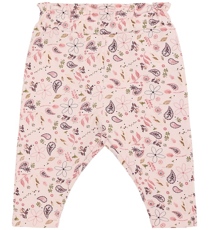 Minymo Bukser - Mauve Chalk m. Print
