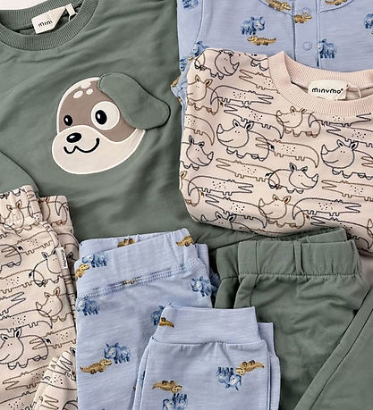 Minymo Sweatshirt - Lily Pad m. Hund