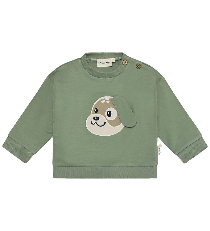 Minymo Sweatshirt - Lily Pad m. Hund