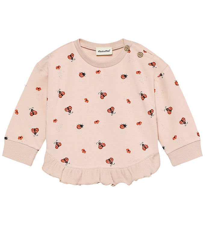Minymo Sweatshirt - Peach Whip m. Mariehøns billede