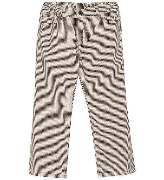 Minymo Bukser - White Swan/Navystribet