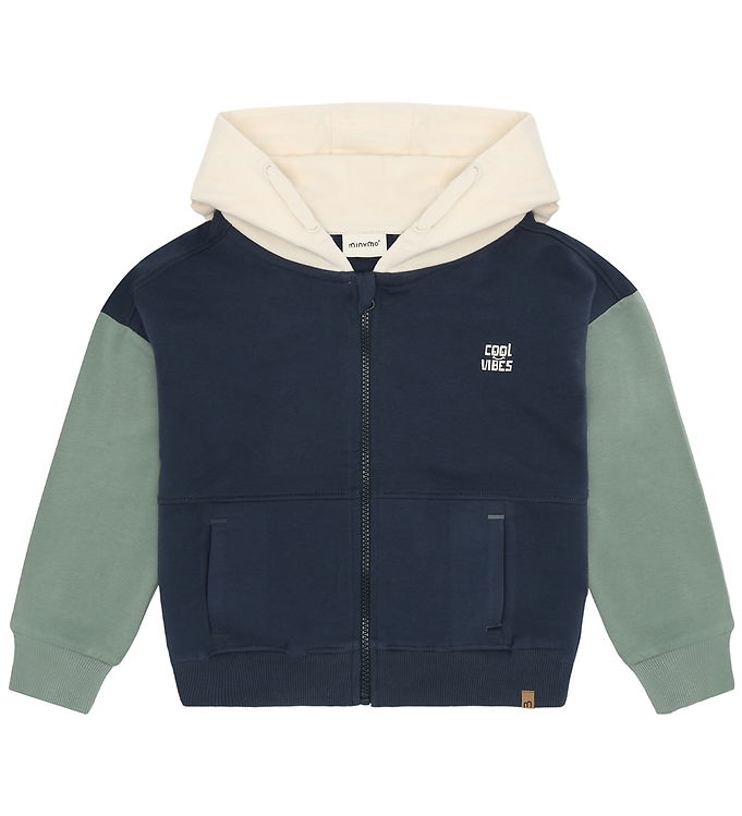 Minymo Cardigan - Odyssey Gray m. Støvet Grøn