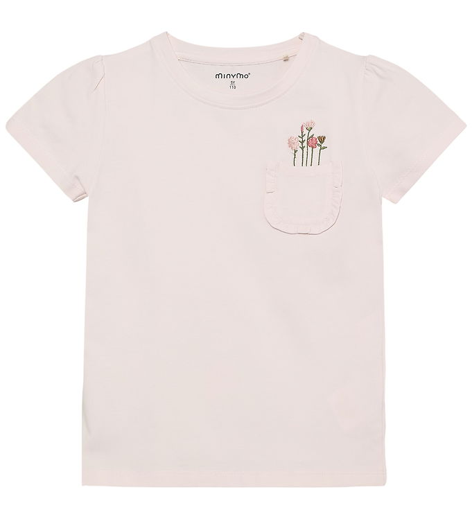 Minymo T-shirt - Delicacy m. Blomster