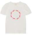 Creamie T-shirt - Rose Smoke m. Blomsterkrans
