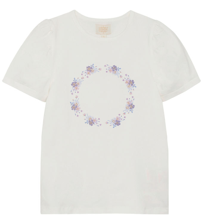 Creamie T-shirt - Lavender Frost m. Blomsterkrans