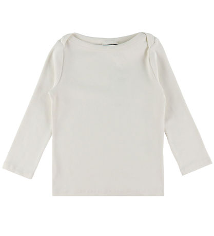 LMTD Bluse - Boatneck - Rib - NlfEnvo - White Alyssum