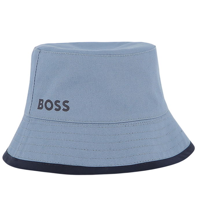 BOSS Bøllehat - Vendbar - Navy/Lyseblå