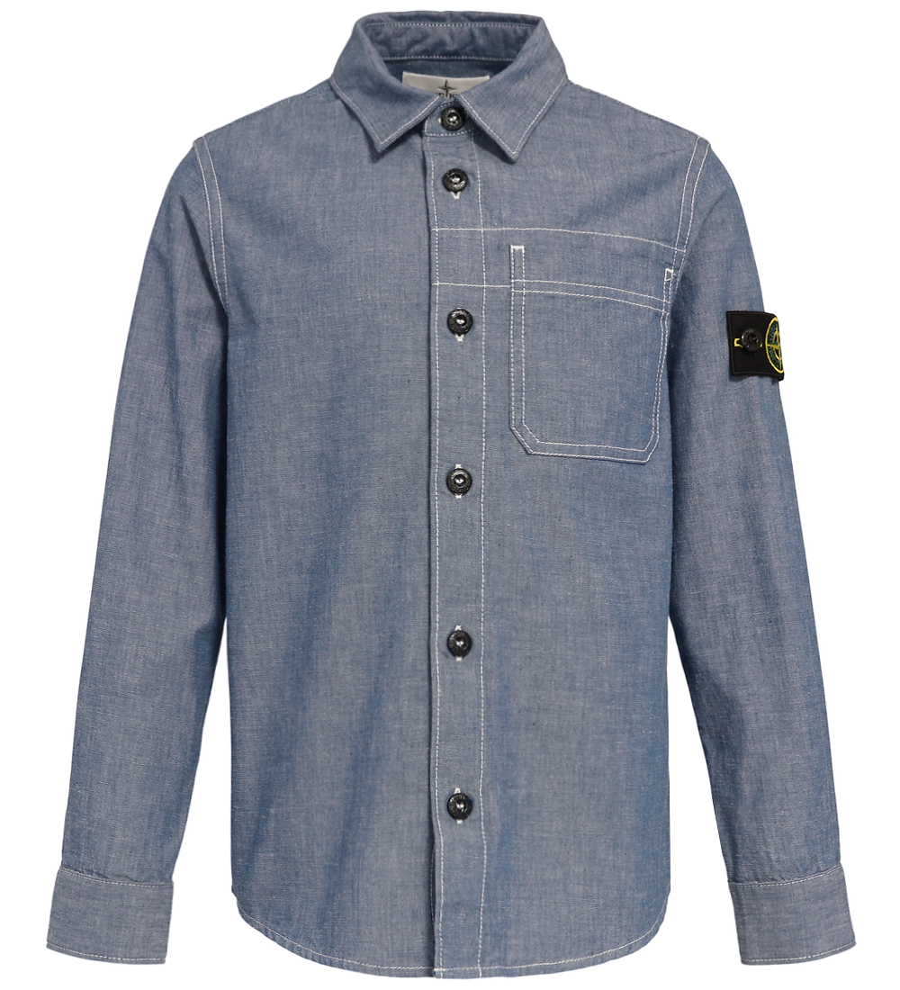 Stone Island Hemd - Denim - Sky Blue - Stone Island - 8 Jahre (128) - Hemd/Bluse