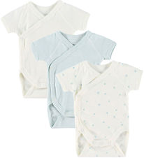 Petit Bateau Body k/æ - 3-pak - Hvid/ Grøn