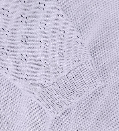 En Fant Cardigan - Strik - Purple Heather m. Hulmønster