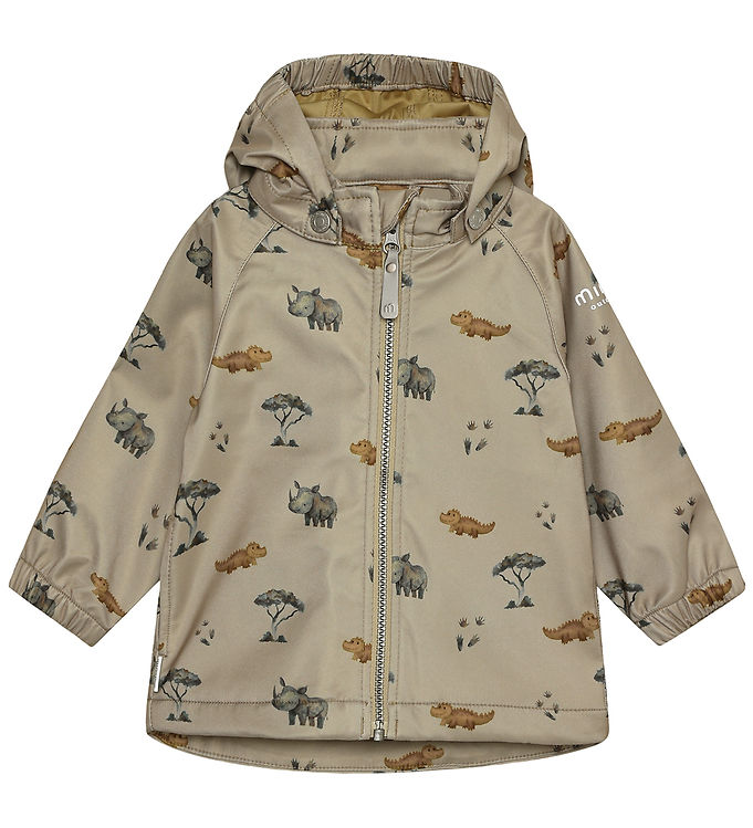 Minymo Softshelljakke - Crockery m. Dinoer billede
