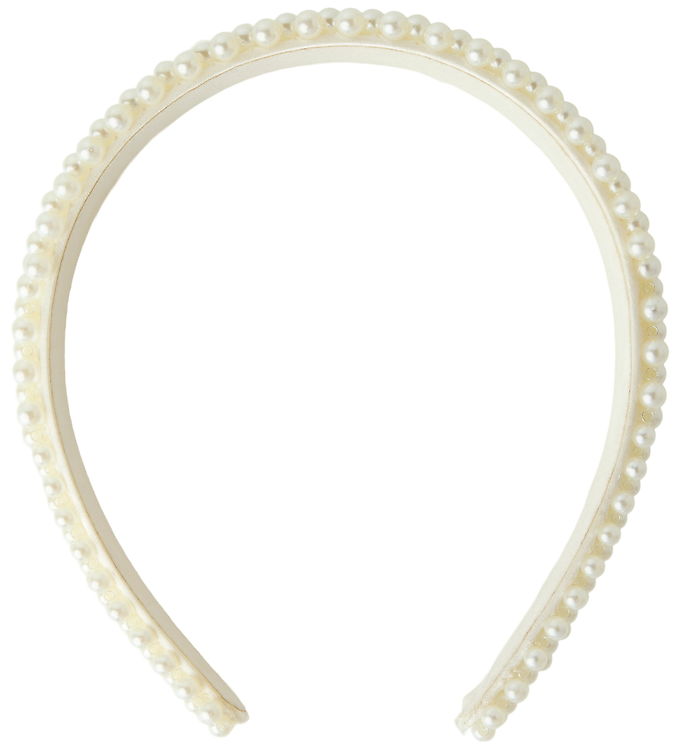 Name It Hårbøjle - NkfTikka - Cloud Dancer m. Perler