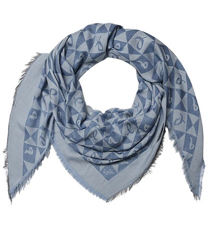 LaLa Berlin Tørklæde - Triangle Tallah - Light Blue Check