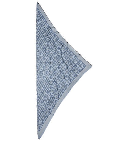 LaLa Berlin Tørklæde - Triangle Tallah - Light Blue Check