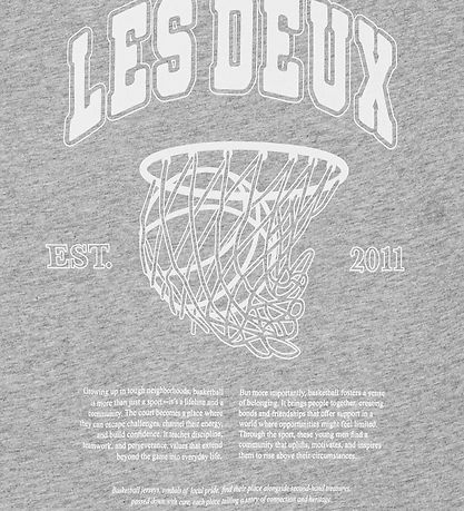 Les Deux T-shirt - Hoop - Gråmeleret m. Hvid