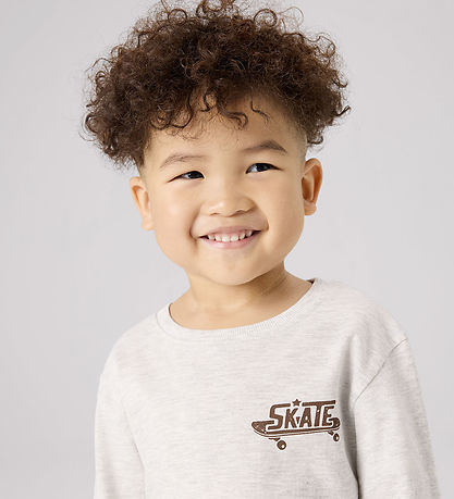 Name It Bluse - NmmBertram - Light Grey Melange