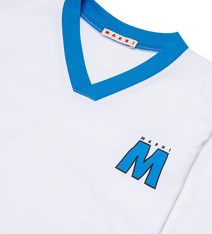 Marni T-Shirt - Hvid/Marine Bluette