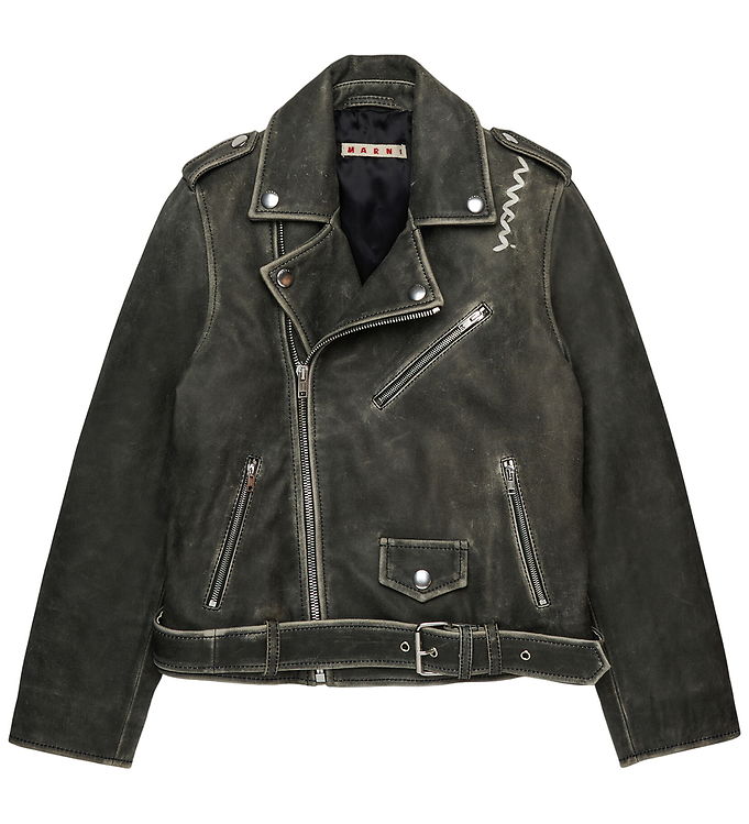 Marni Læderjakke - Grå