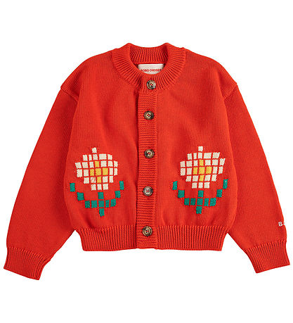 Bobo Choses Cardigan - Strik - Pixel Daisy - Rød