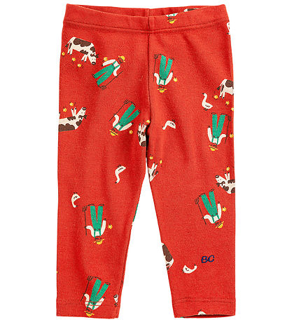 Bobo Choses Leggings - Farm Adventure - Rød