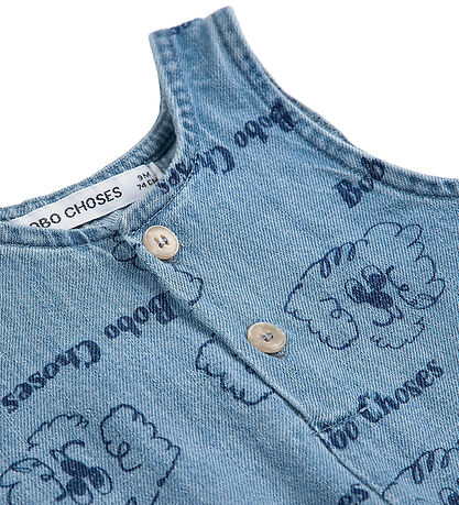 Bobo Choses Buksedragt - Denim - Pickle The Dog - Light Blue