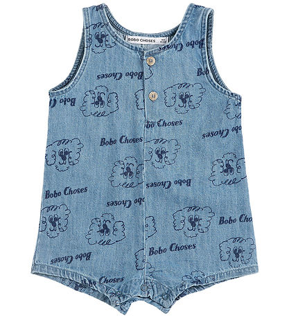 Bobo Choses Buksedragt - Denim - Pickle The Dog - Light Blue
