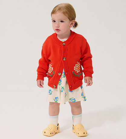 Bobo Choses Cardigan - Strik - Pixel Daisy - Rød