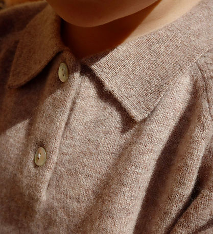 Konges Sløjd Polobluse - Uld - Basi - Oatmeal Melange