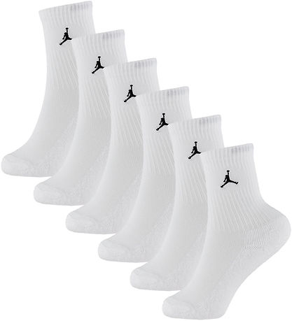 Jordan Strumpor - 6-pack - Crew - White