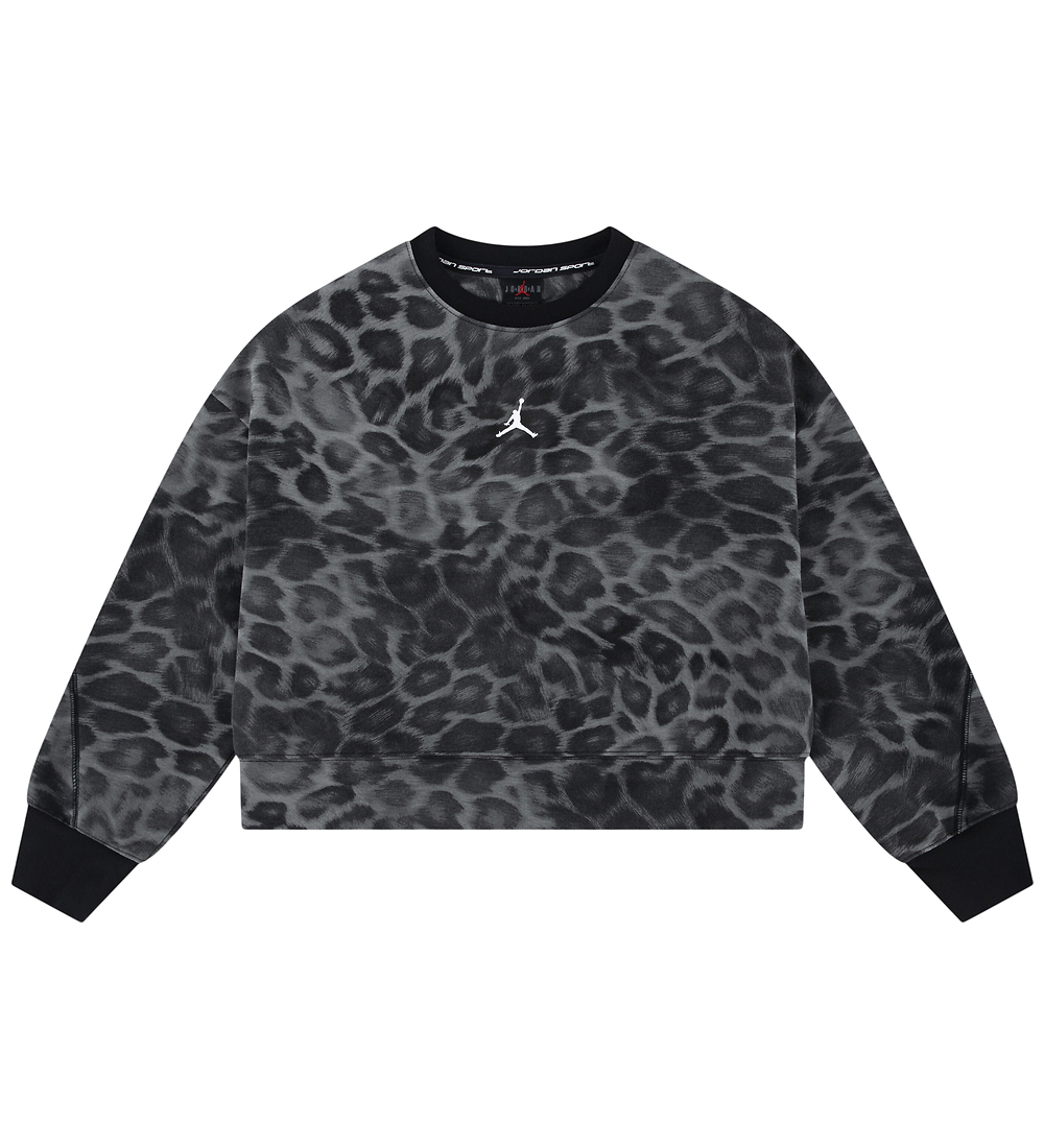 Jordan Bluse - Cropped - Schwarz m. Leopardprint - Jordan - 12-13 Jahre (152-158) - Blusen