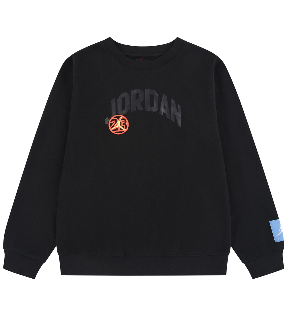 Jordan Sweat-shirt - Crew - Noir av. Imprimé - Jordan - 13-15 ans (158-170) - Sweat-shirt