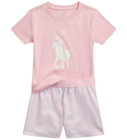 Polo Ralph Lauren Nattøj - Shortssæt - White/Carmel Pink